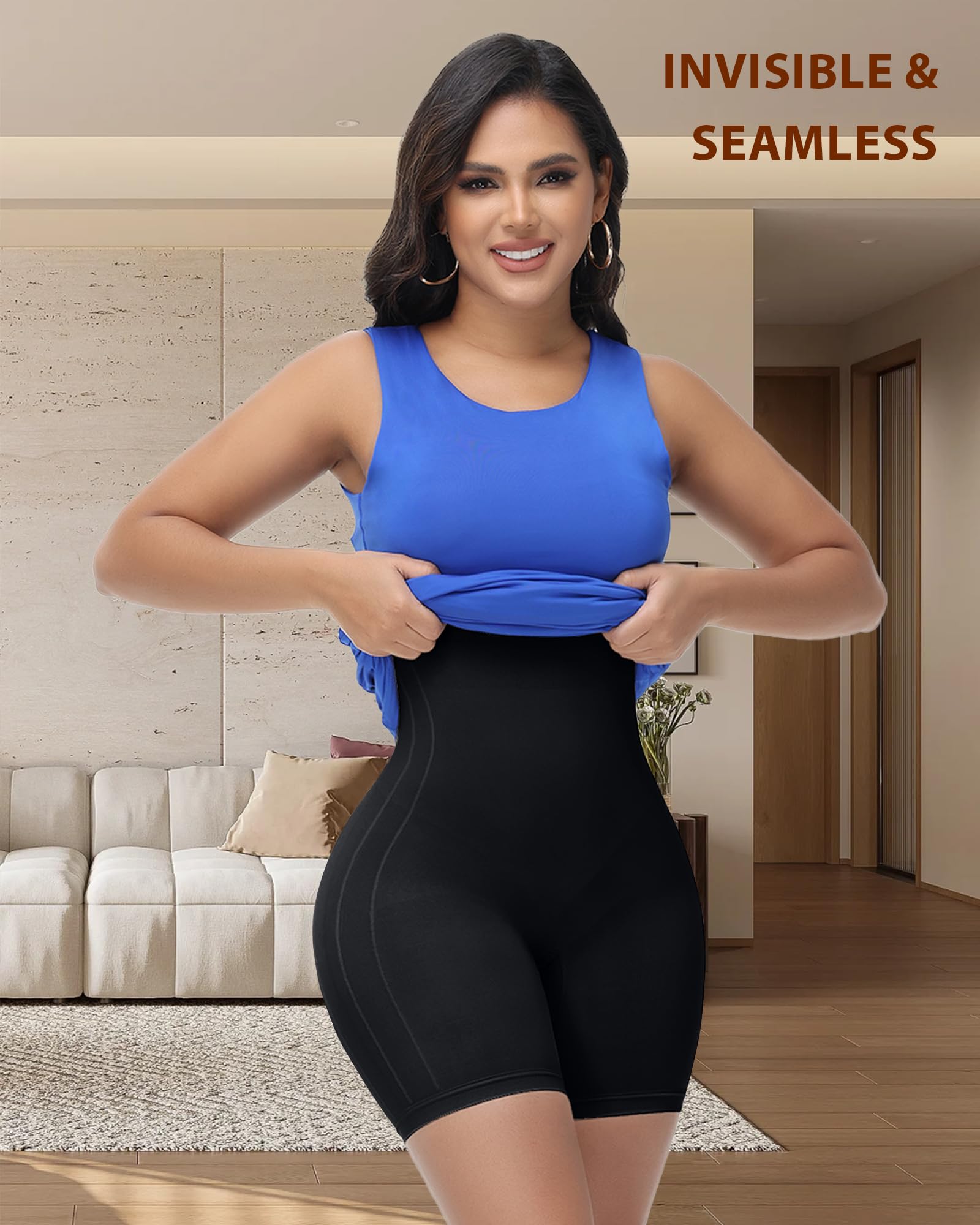 Seamless Tummy Control Shapewear for Women Butt Lifting Shorts High Waisted Panties Strapless Fajas Colombianas