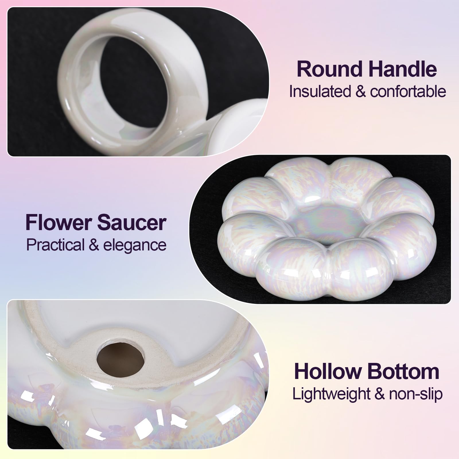 Coffee Mug, Tea Cup and Saucer Set with Spoon  10oz