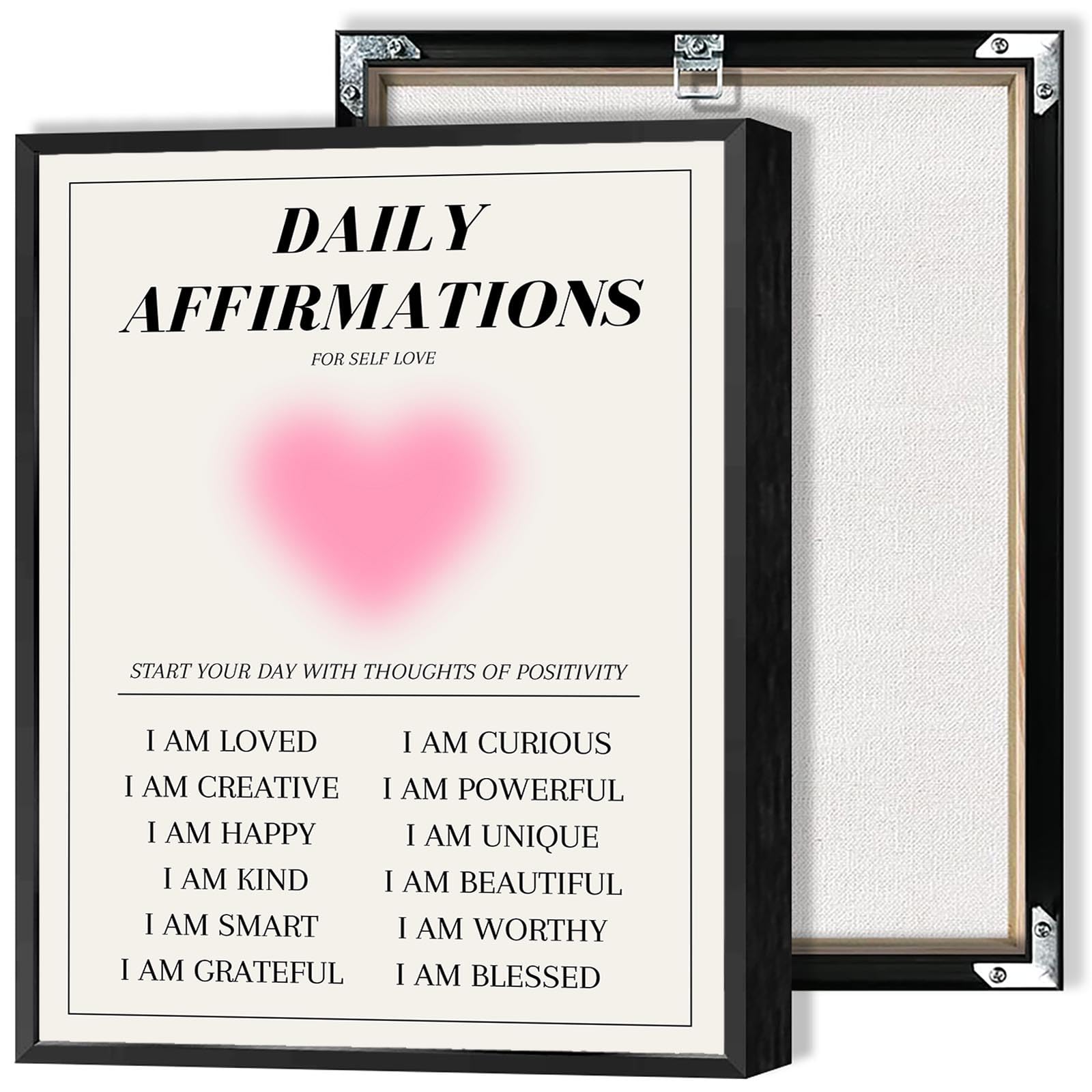 Colorful Aura Retro Canvas Wall Art Cute Pastel Wall Decor