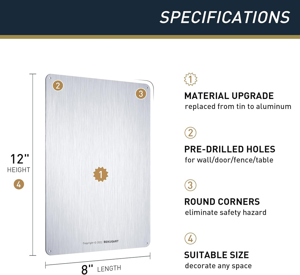 Girls Only Sign - No Trespassing Girls Only No Boys Allowed - Girls Rule Pink Wall/door Decor for Girls Cave/Room/Bedroom/Dorm - 8x12 in, Aluminum