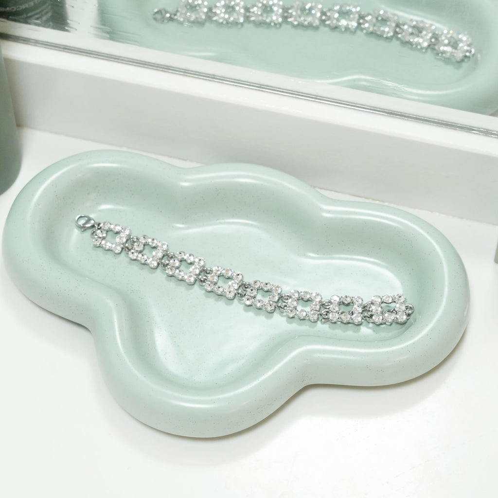 Cloud Trinket Dish, Chubby Jewelry Tray, Ceramic Jewelry Ring Trinket Dish for Rings Earrings Necklace Organizer