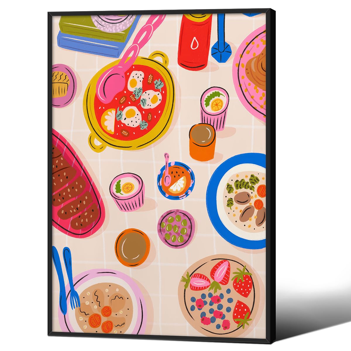 Modern Italian Kitchen Colorful Wall Art