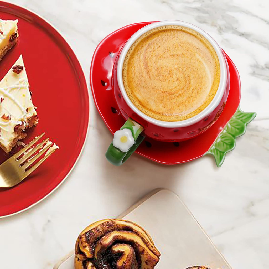 Ceramic Tea Cup and Saucer - 8 Ounce