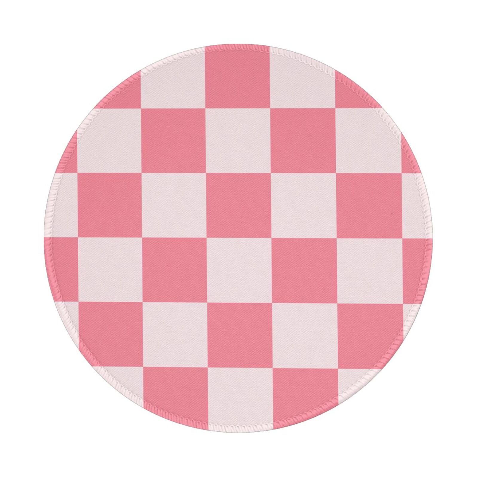 Round Mouse Pad Desk Top - Stitched Edges 8 X 8 Inch