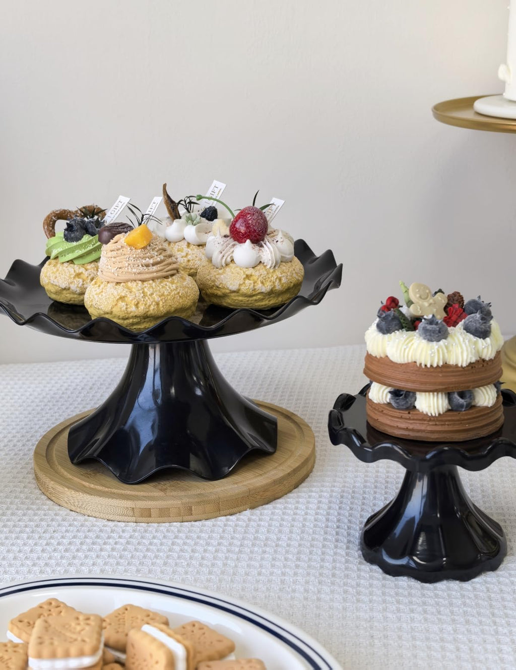 Cake Stand Set, Laced Cake Stand, Mini Cupdake Holder 3 Pcs