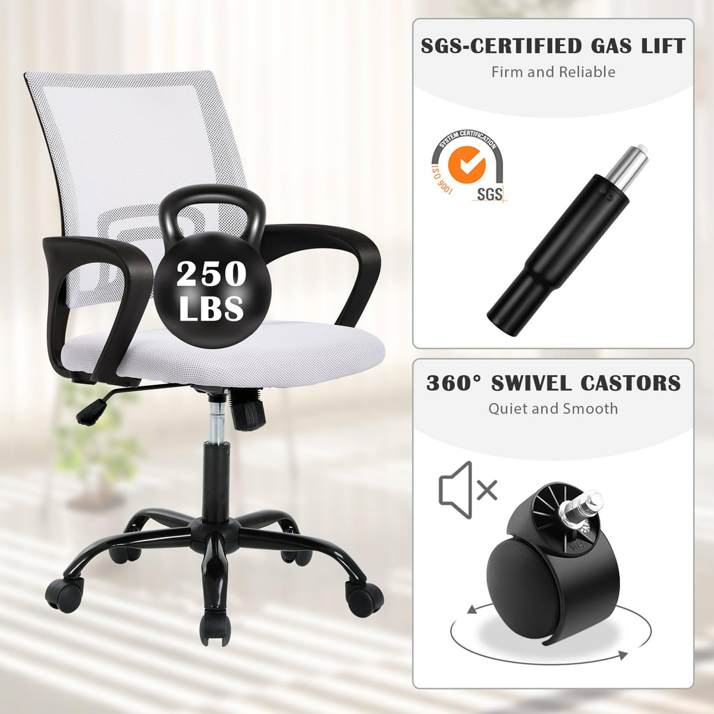 Comfortable Adjustable Mesh Office Chair with Lumbar Support
