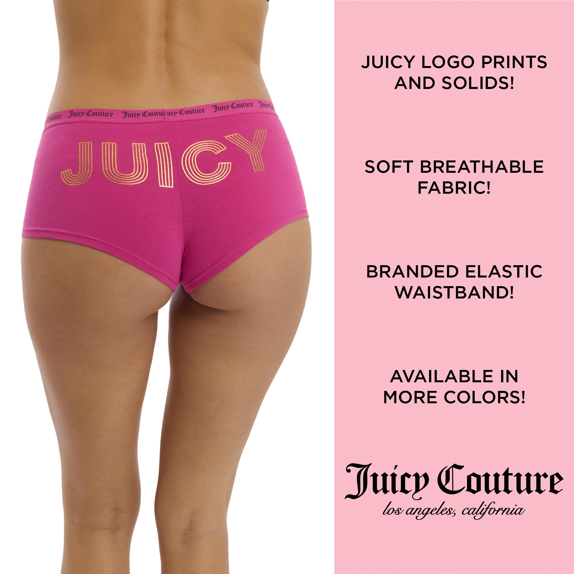 Juicy Couture Women's Cotton Underwear Set 5 Pack