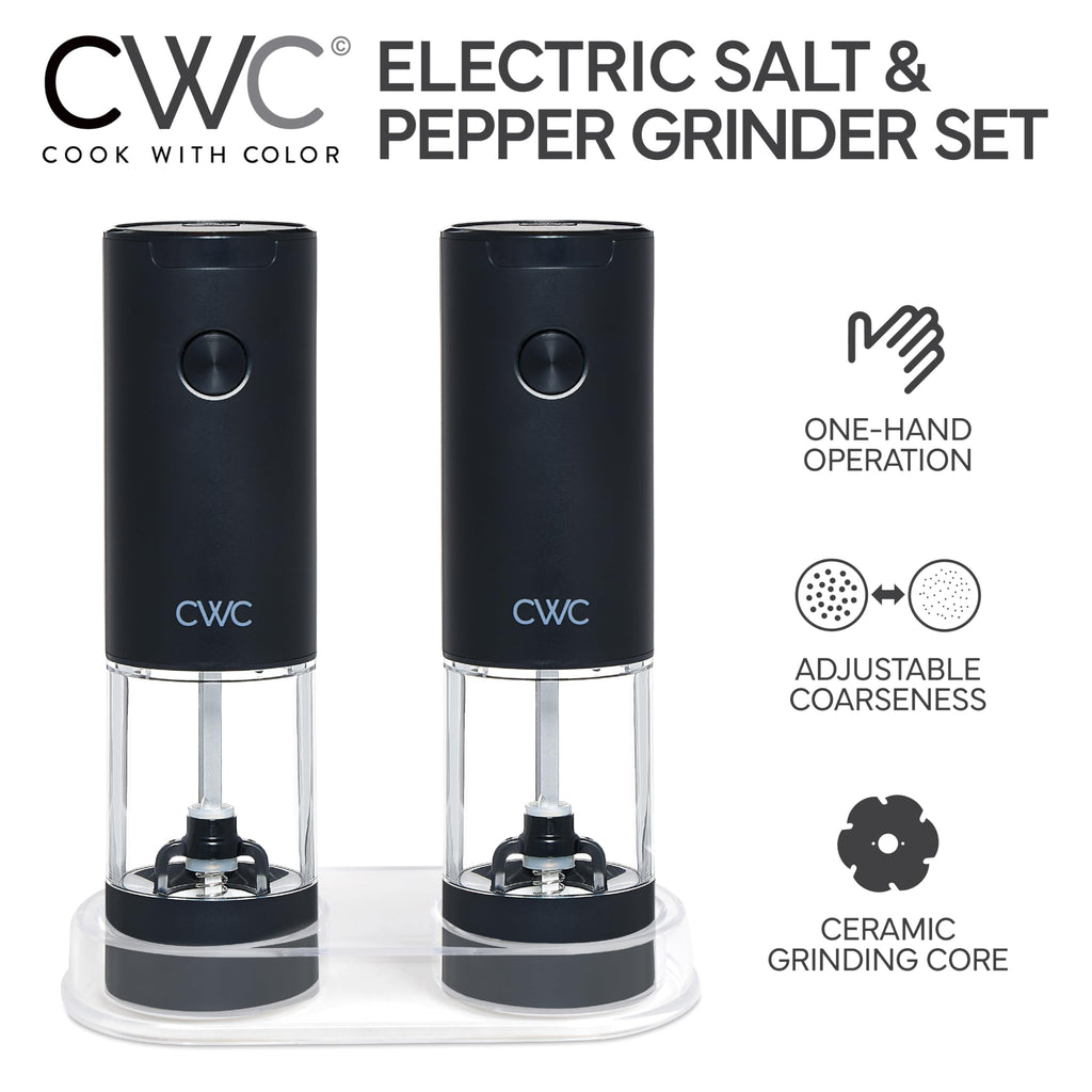 Electric Pepper & Salt Shaker Set of 2 Grinders