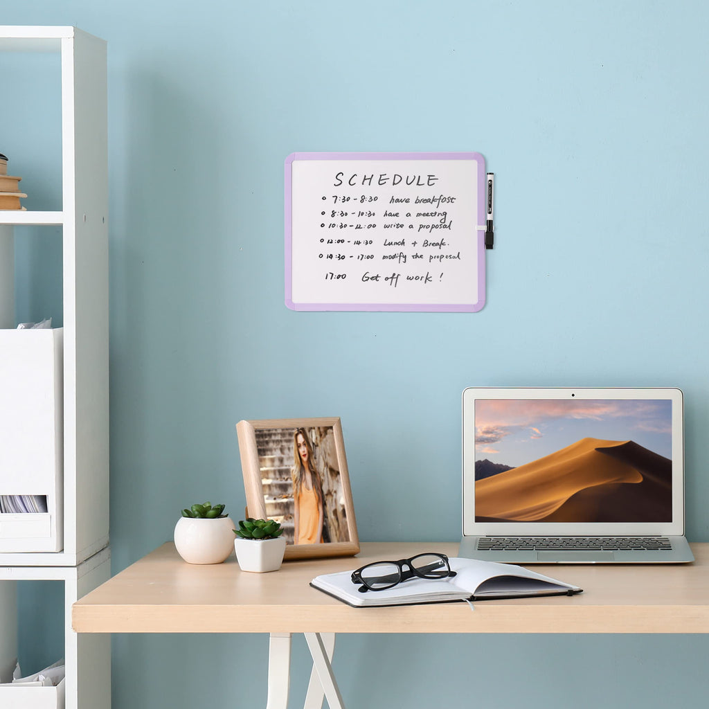 Dry Erase Board, 14â€?x 11â€?with a Black Dry Erase Marker Color Frame, Small White Board Dry Erase Whiteboard