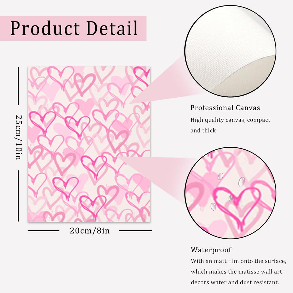 Pink and Orange Preppy Wall Art Queen Poker Halo Angel Digital Poster Tiger Heart You Look Good Yk2 Print Fashion Preppy Canvas Unframed Size: 8x10 inches 6 Pieces