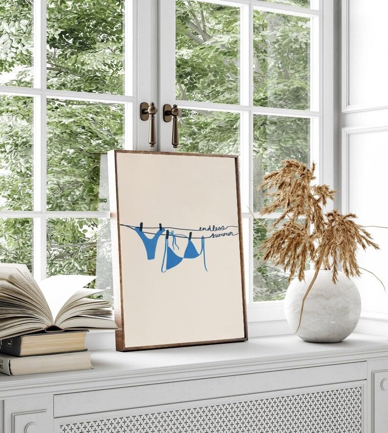 Ocean Inspired Aesthetic Print Coquette Wall Art Fun and Cute Decor