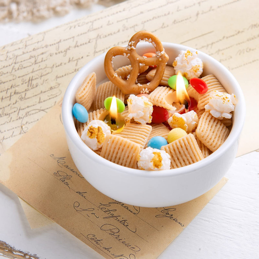 Cereal Bowl with Metal Spoon Scented Soy Candle