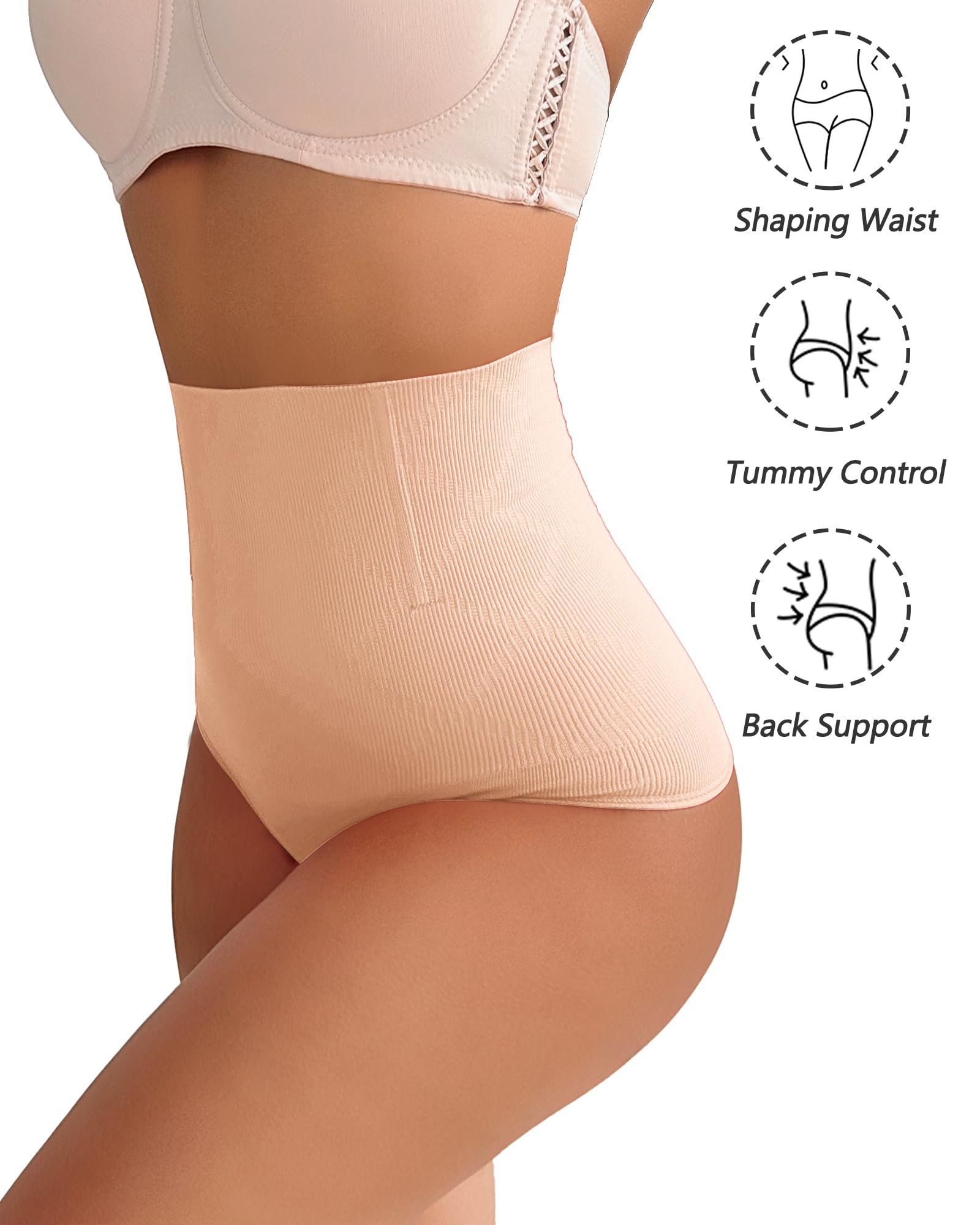 Shapewear Thong Shapewear Tummy Control Thong Shapewear for Women Stomach Girdle Thong Body Shaper Seamless Underwear