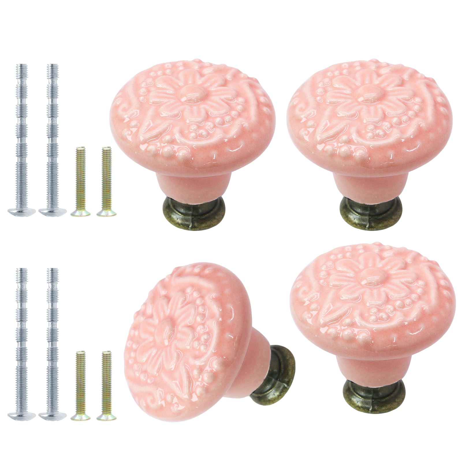 Ceramic Knobs, Vintage Kitchen Cabinet Knobs Pulls Retro Ceramic