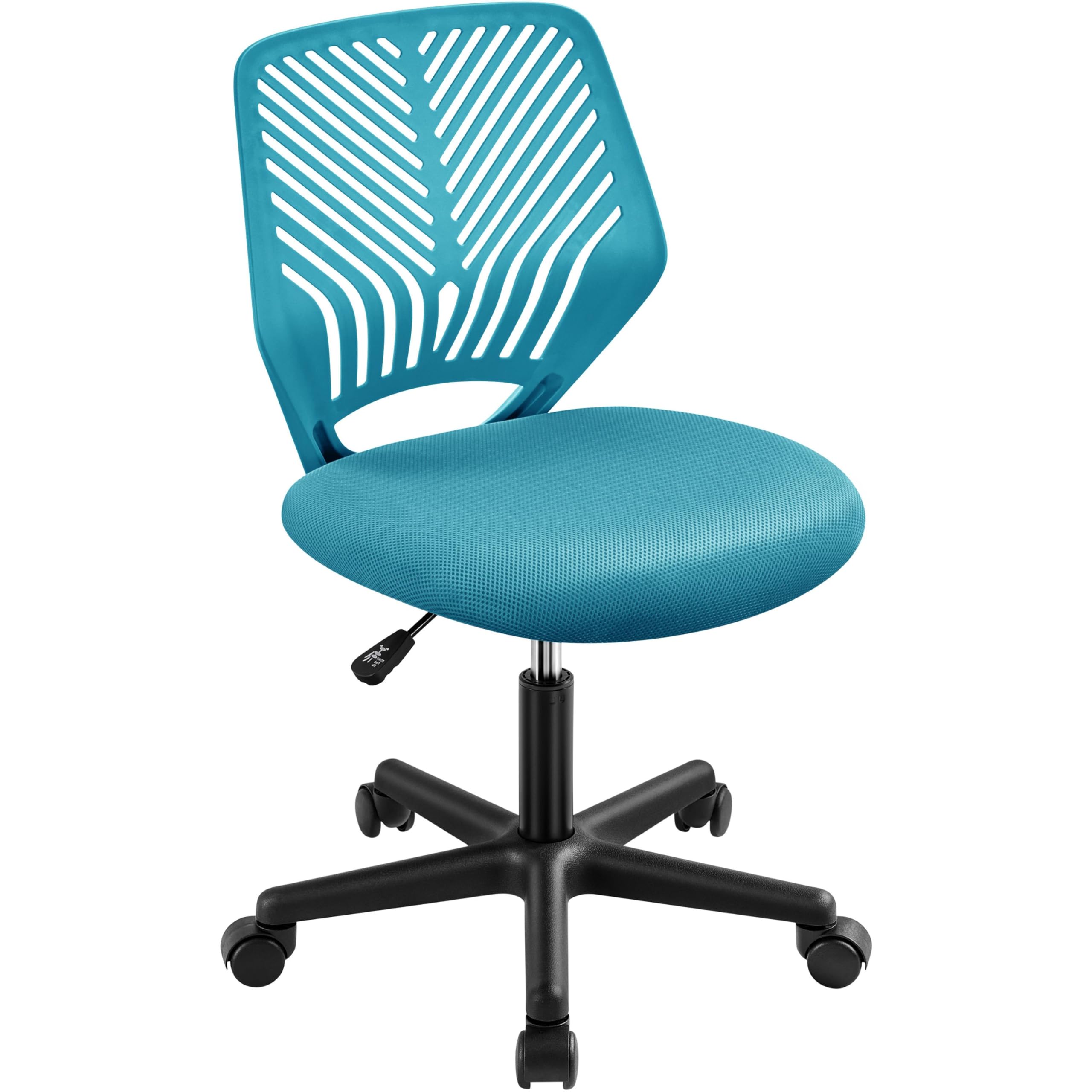 Cute Low-Back Armless Study w/Lumbar Support Adjustable Swivel Chair