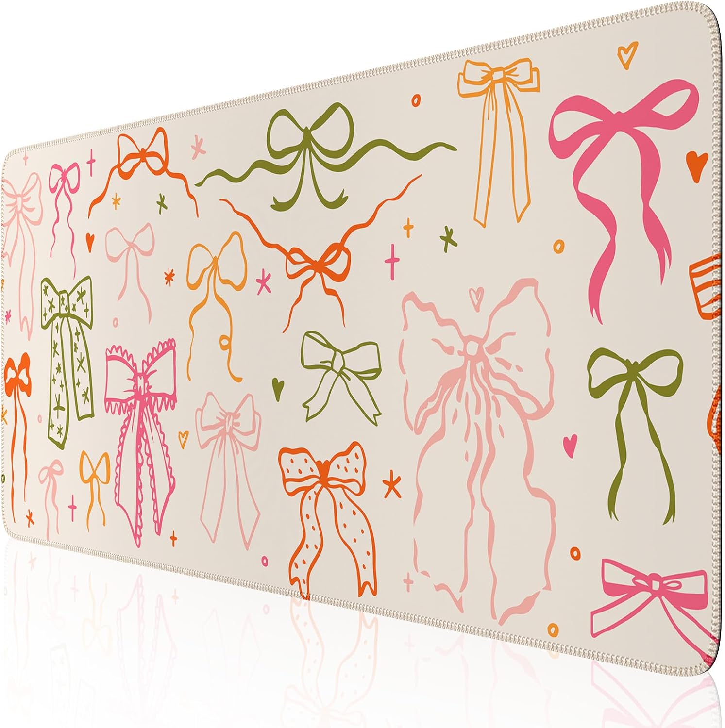 Desk Mat for Keyboard and Mouse, Large Mouse Pad for Desk, Desk Matt for Desktop, Desk Pad Mat, Anti-Slip Big Mousepad with Stitched Edges for Computer