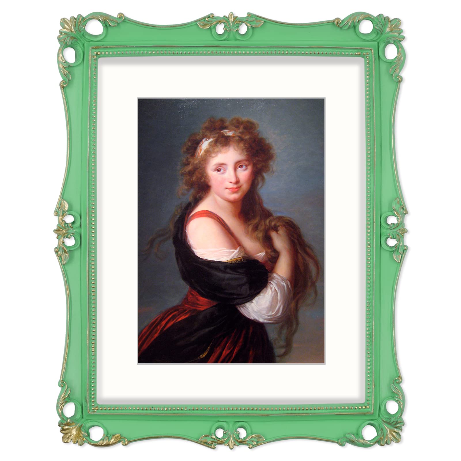 Picture Frame Antique Frame 8x10 Vintage Photo Frames 11 x 4 in with Gold Trim, Wall and Tabletop Picture Frames