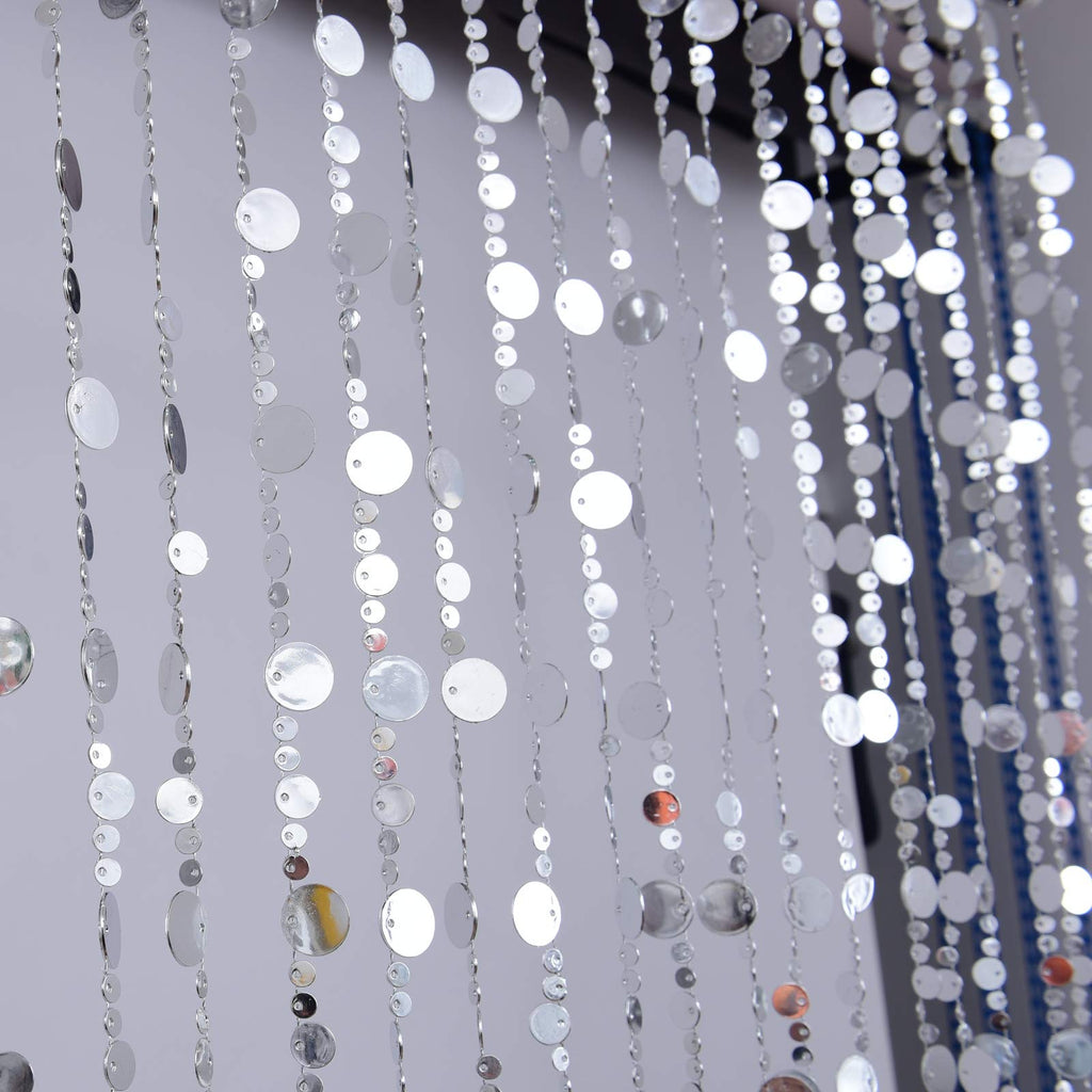 Iridescent Faux Crystal Acrylic Bubble Beaded Curtains for Doorway Room Divider Backdrop Decoration