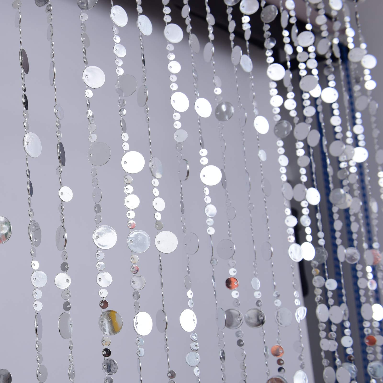 Iridescent Faux Crystal Acrylic Bubble Beaded Curtains for Doorway Room Divider Backdrop Decoration