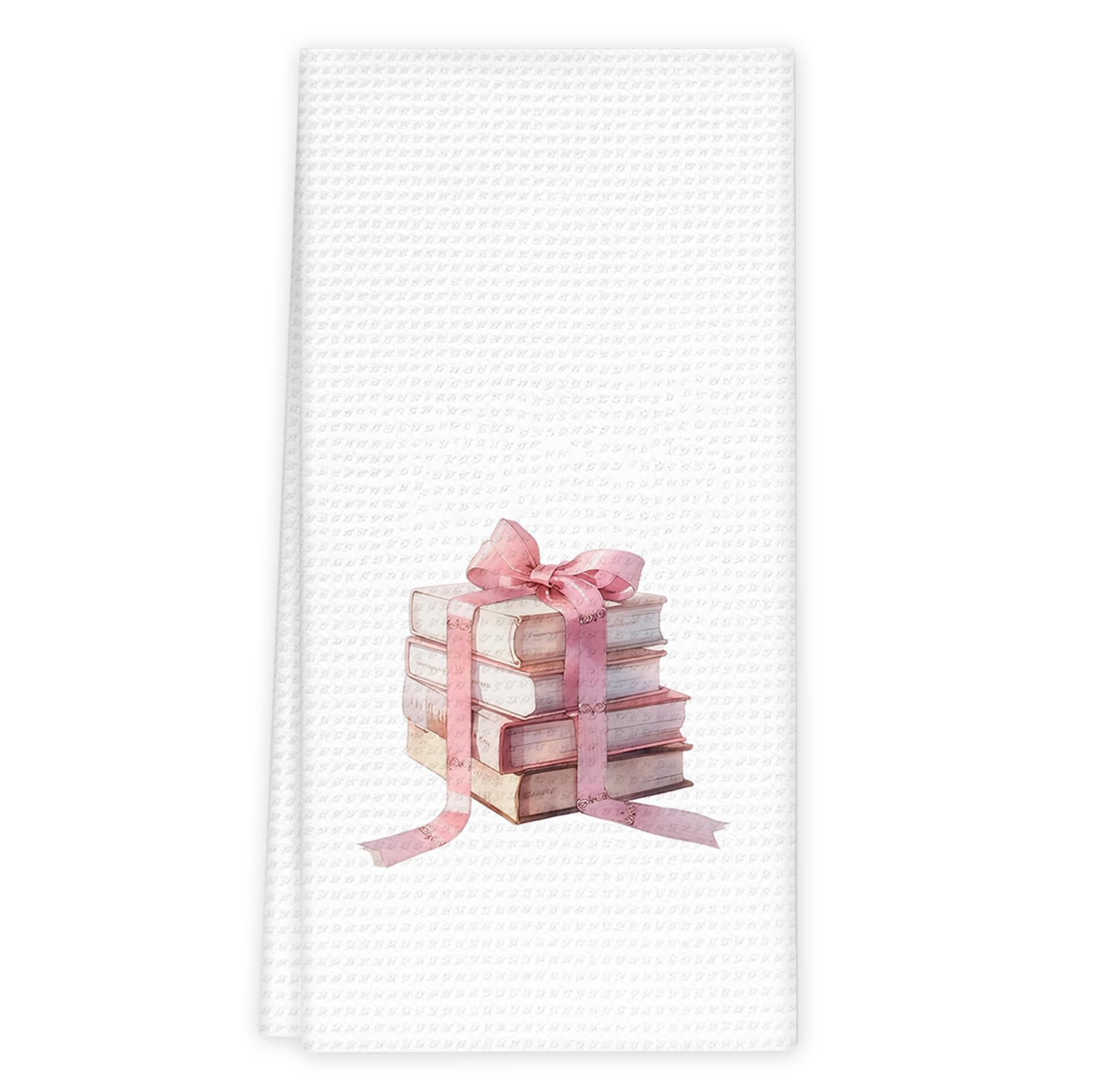 Girly Pink Bow Coquette Preppy Towel, 16x24 Inch