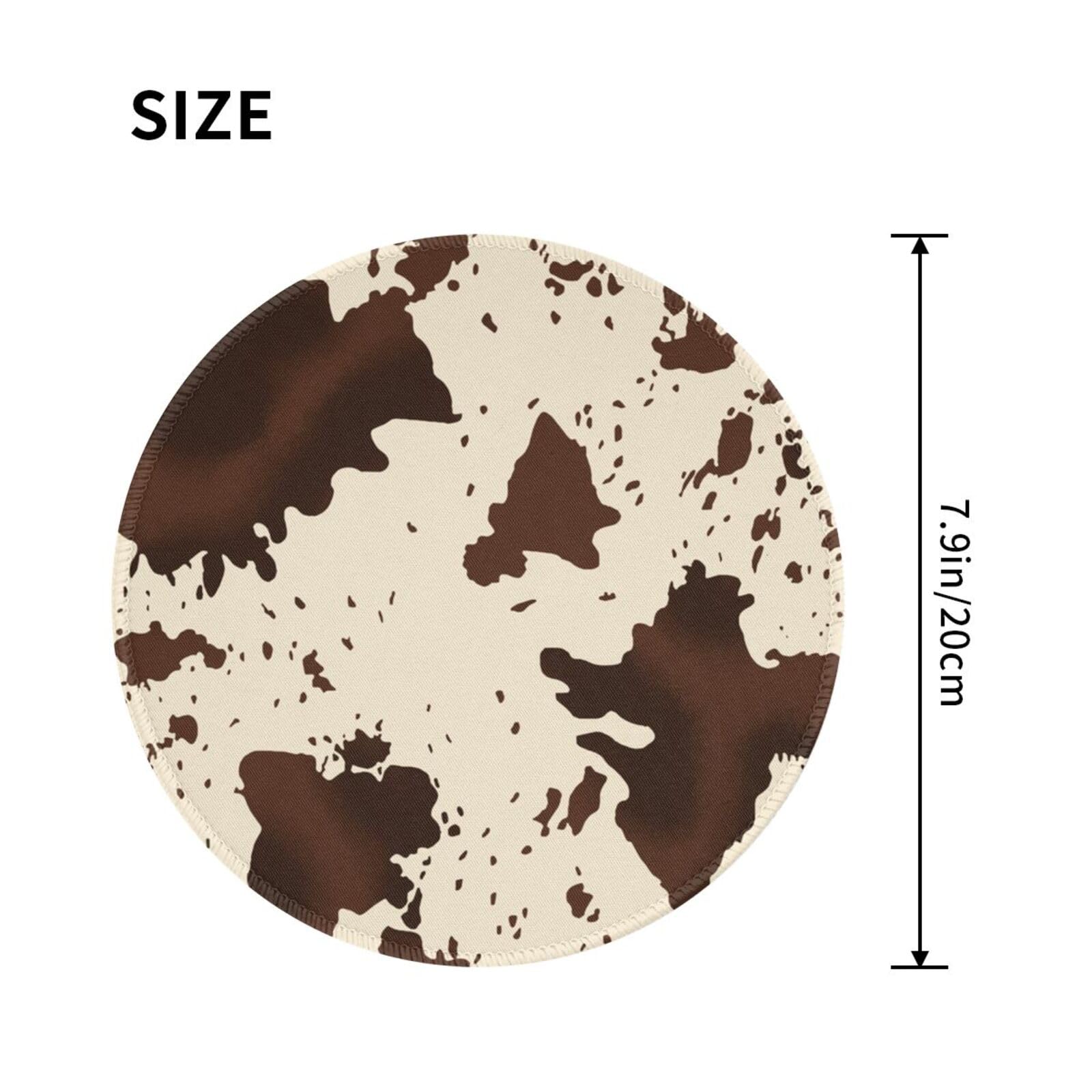 Round Mouse Pad Desk Top - Stitched Edges 8 X 8 Inch