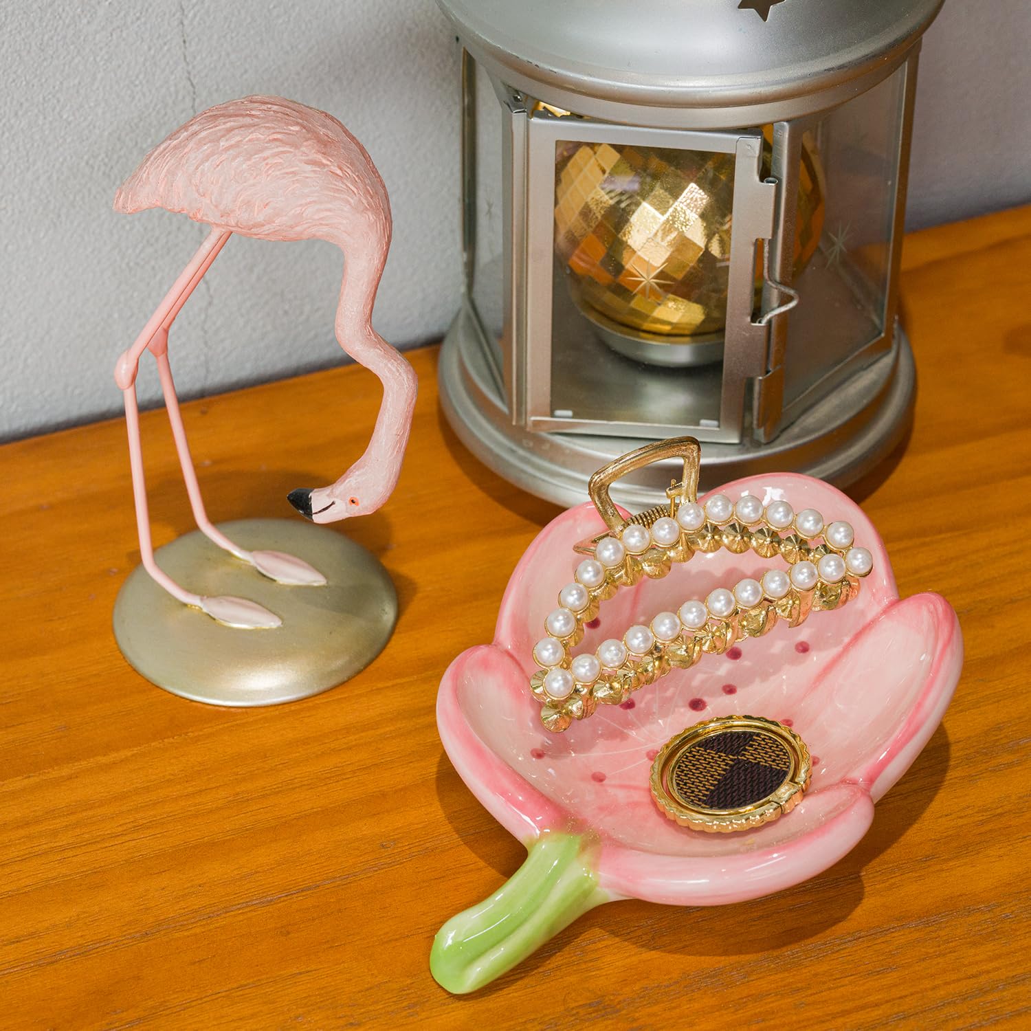 Ceramic Flower Soap Dish Holder for Bathroom