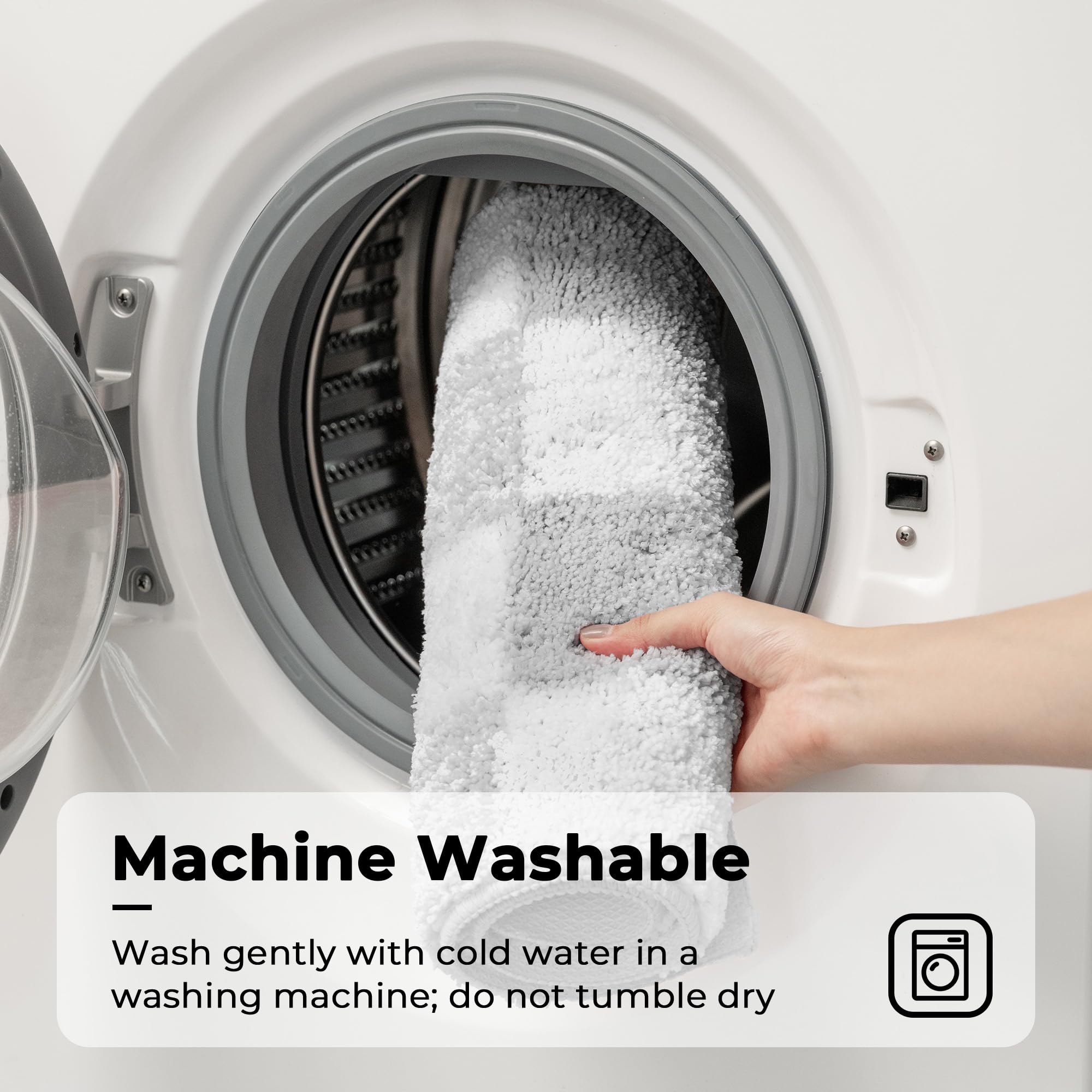 Checkered Bathroom Rugs, Fluffy Rug, Absorbent Microfiber Ultra Soft Bath Mat Washable, Non-Slip Bath Mats for Bathroom, Cute Floor Mat