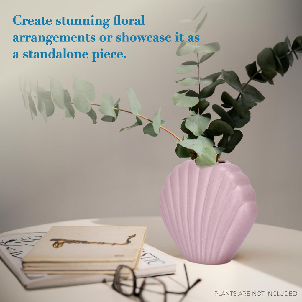 Ceramics Shell Vases Decor Handmade Unique Art Shell Design - Funky Decorative Vase