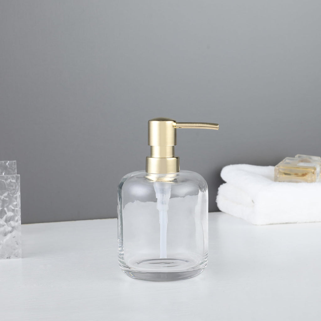 Glass Soap Pump Dispenser, Refillable Soap Dispenser