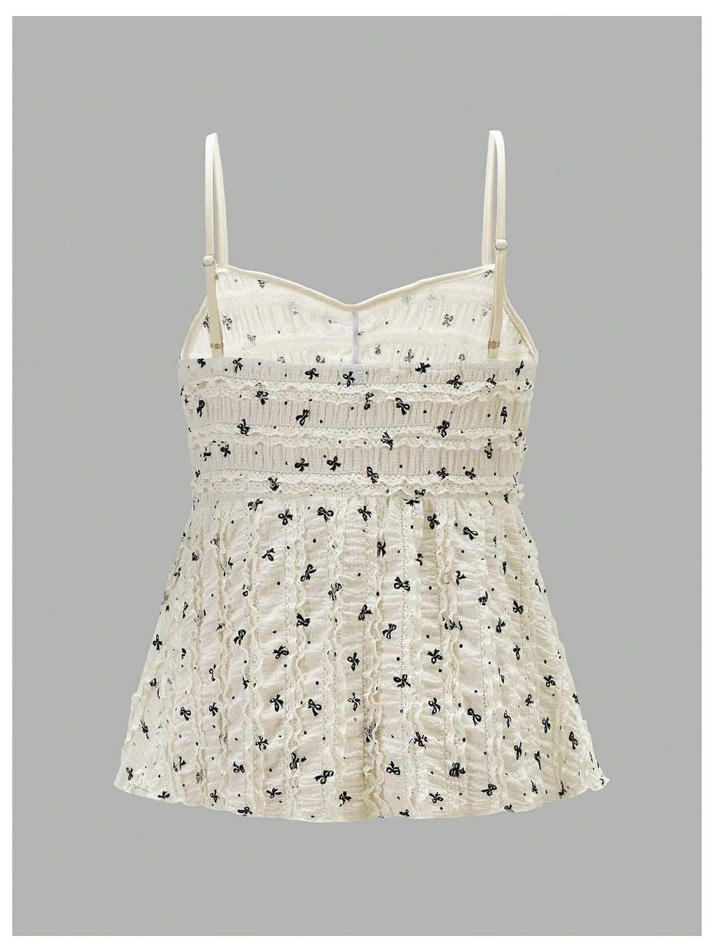 Women's Plus Size Bow Print Top Y2k Coquette Sleeveless Shirt Casual Tank Camisole Spaghetti Strap Flared Cami