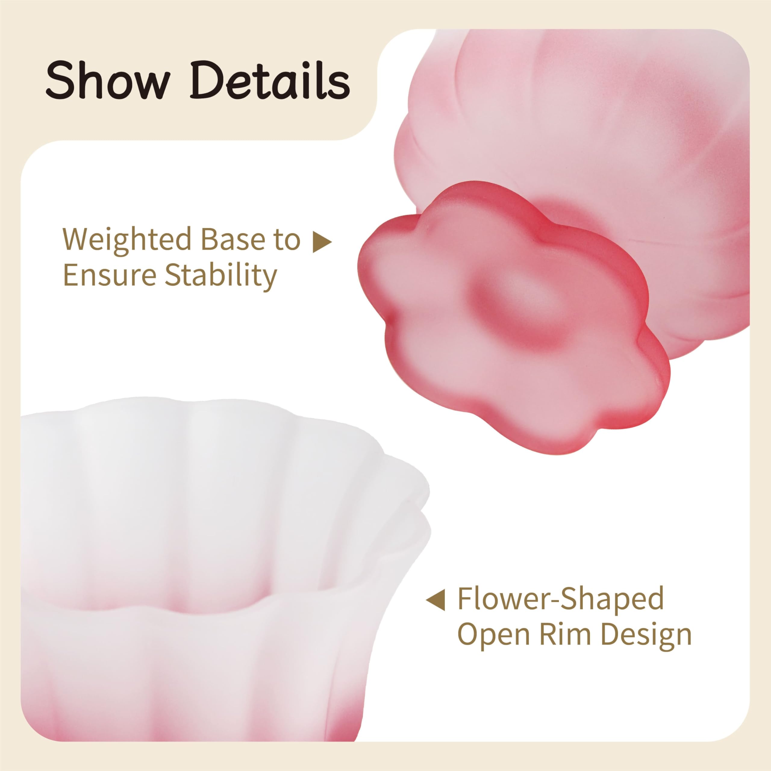 Matte Gradient Finish Glass Dessert Bowl with Heavy Base, 240ml (8.1oz)