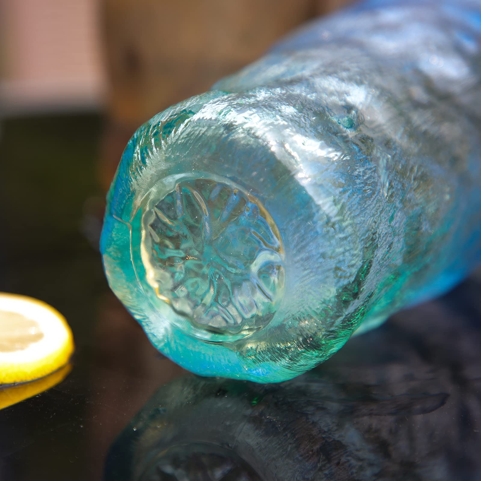 Drinking Glasses, Glassware Sets of 2, Mixed Drinking Glacier Pattern 12 oz Glass Cups