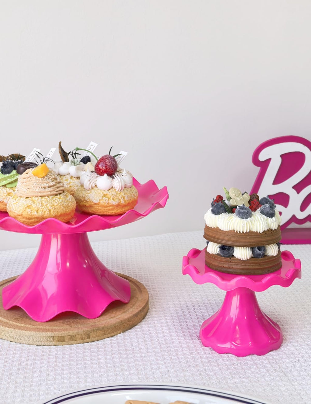 Cake Stand Set, Laced Cake Stand, Mini Cupdake Holder 3 Pcs