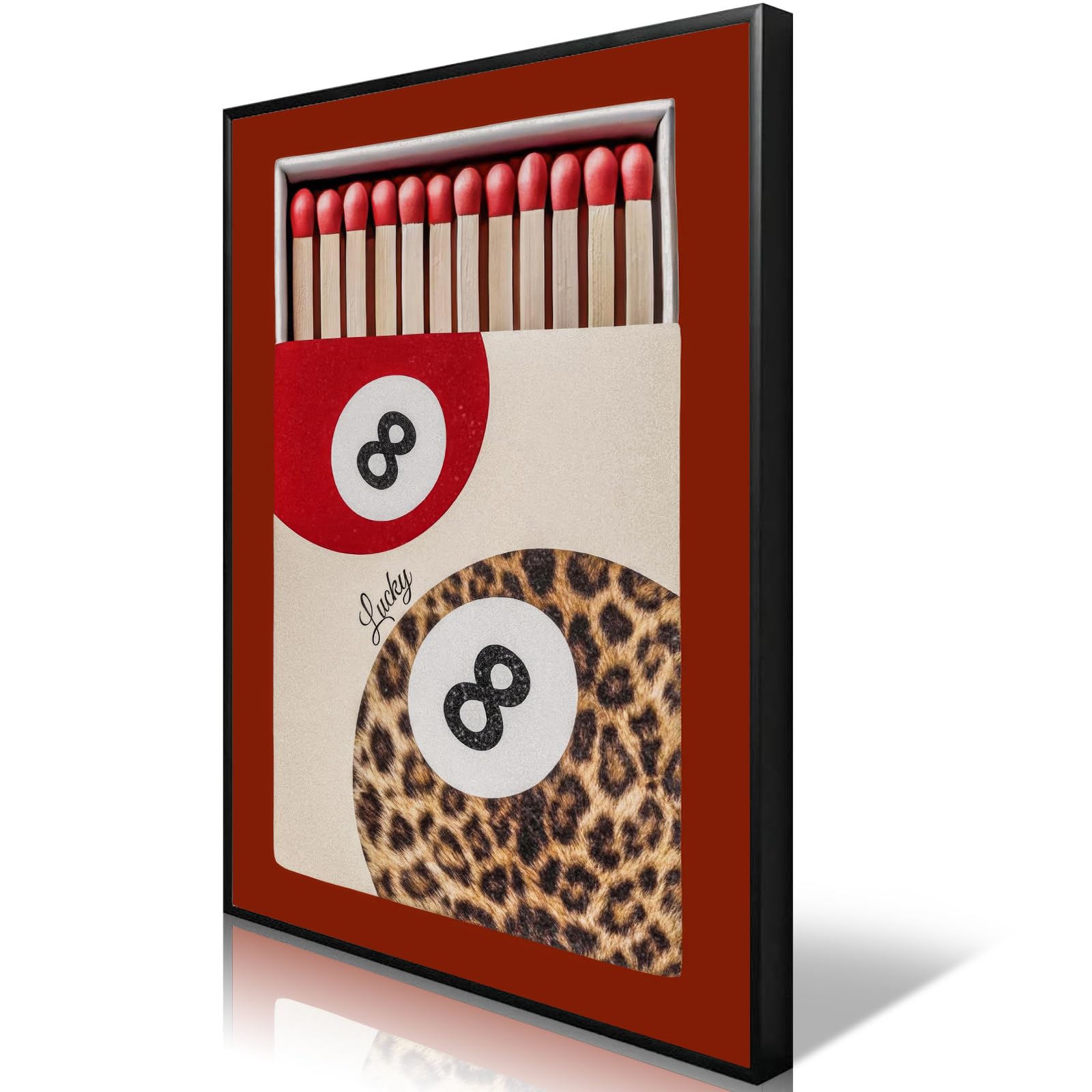 Trendy Cheetah Canvas Wall Art Vintage Leopard Magazine Poster Jungle Wild Animal Portrait Print Funky Red Room Aesthetic