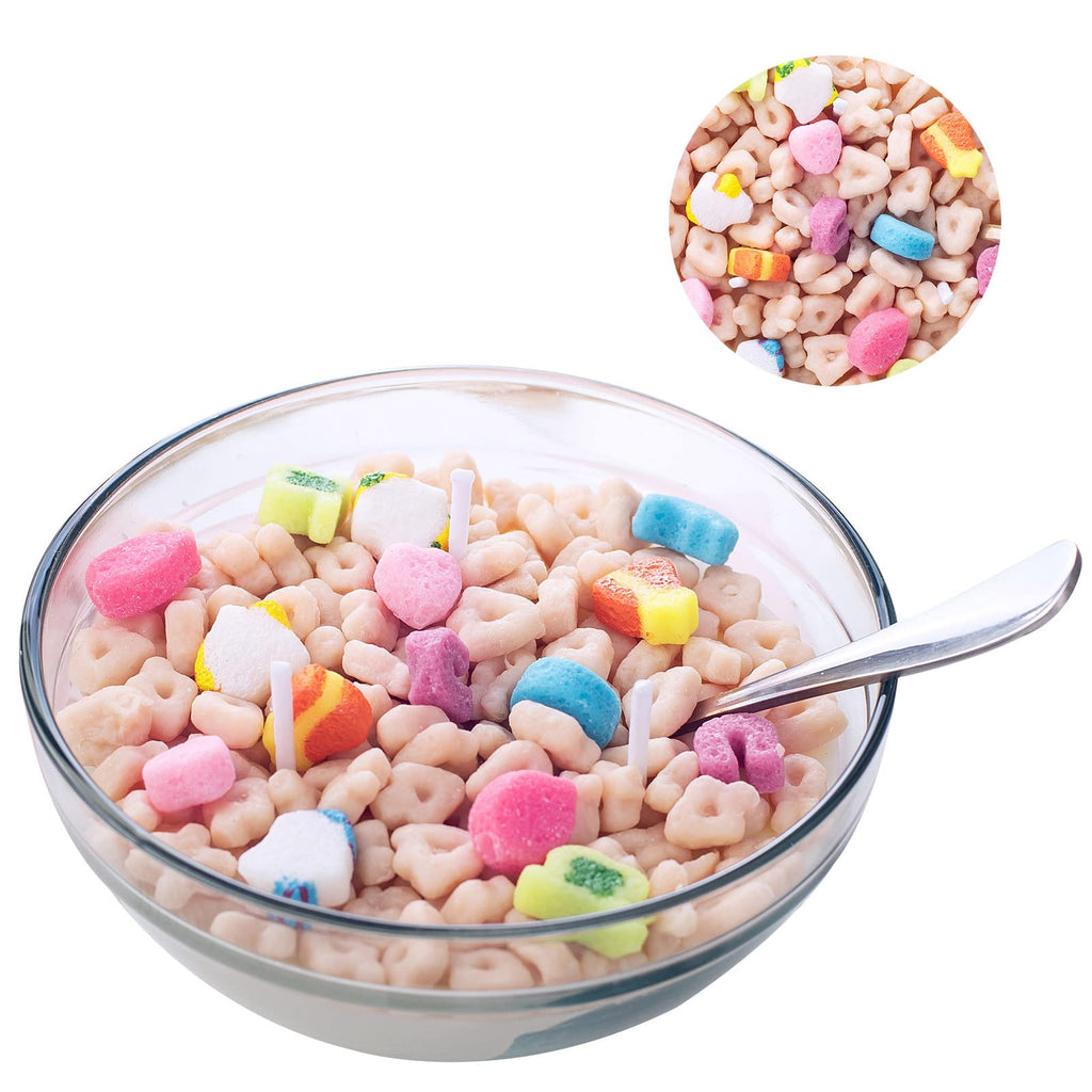 Cereal Bowl with Metal Spoon Scented Soy Candle