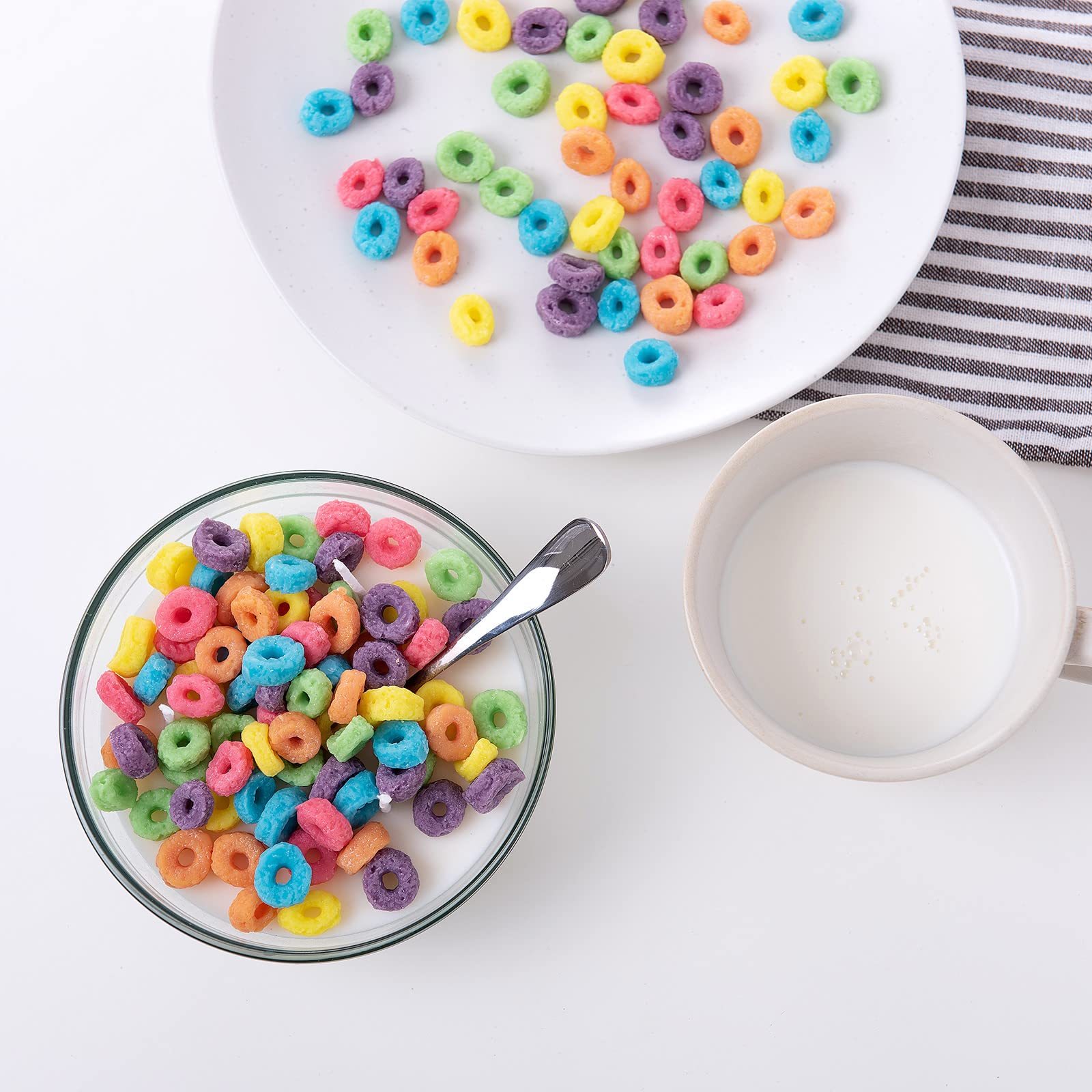 Cereal Bowl with Metal Spoon Scented Soy Candle