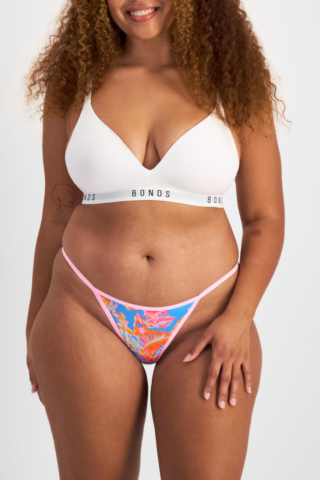 String Thong Underwear in Cotton-Rich Blend for Women, 3-Pack