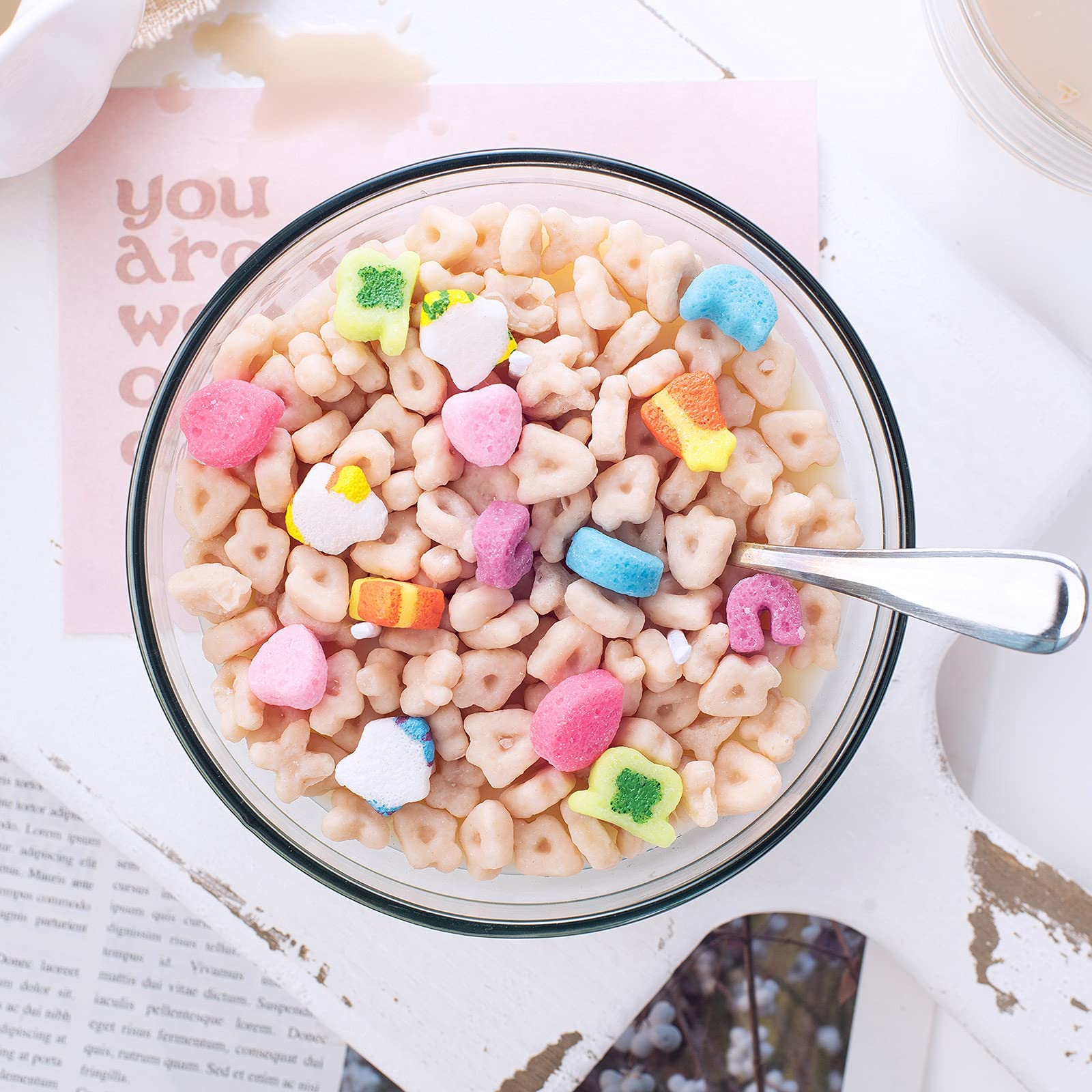 Cereal Bowl with Metal Spoon Scented Soy Candle