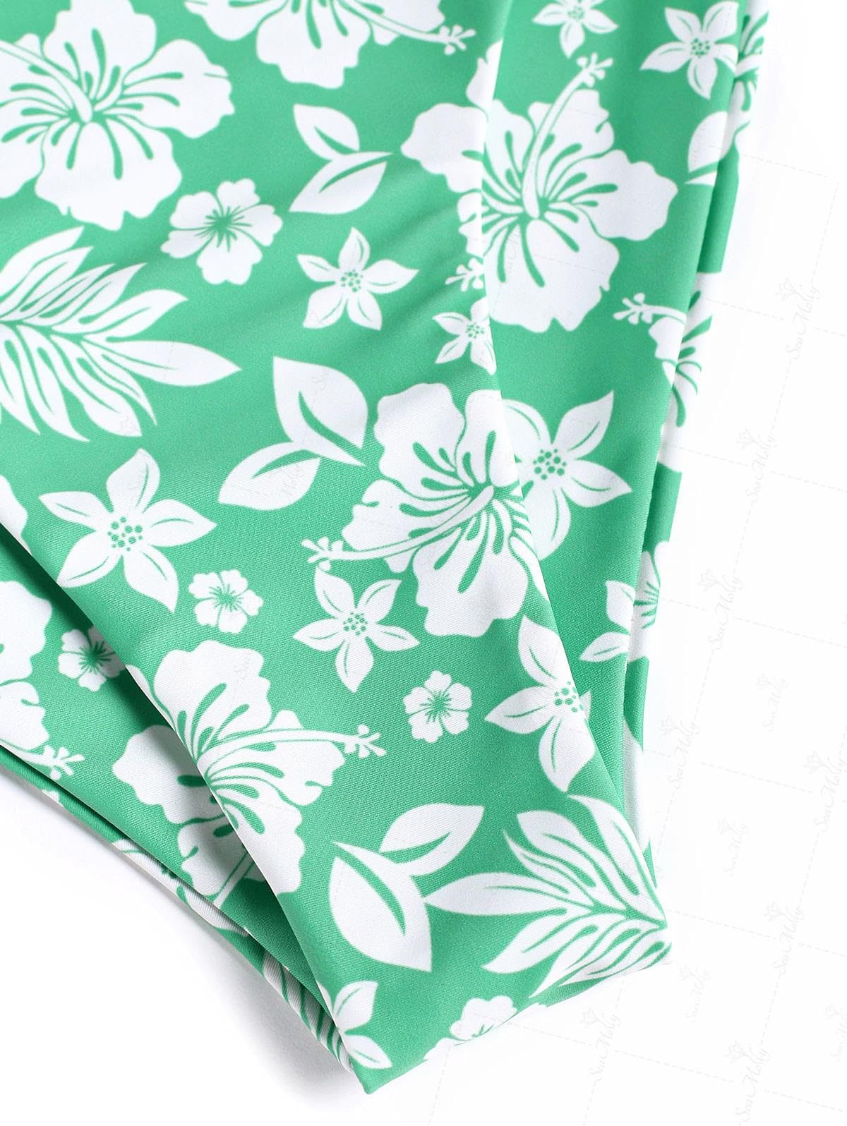 Floral Halter Tied Cheeky Tankini Set