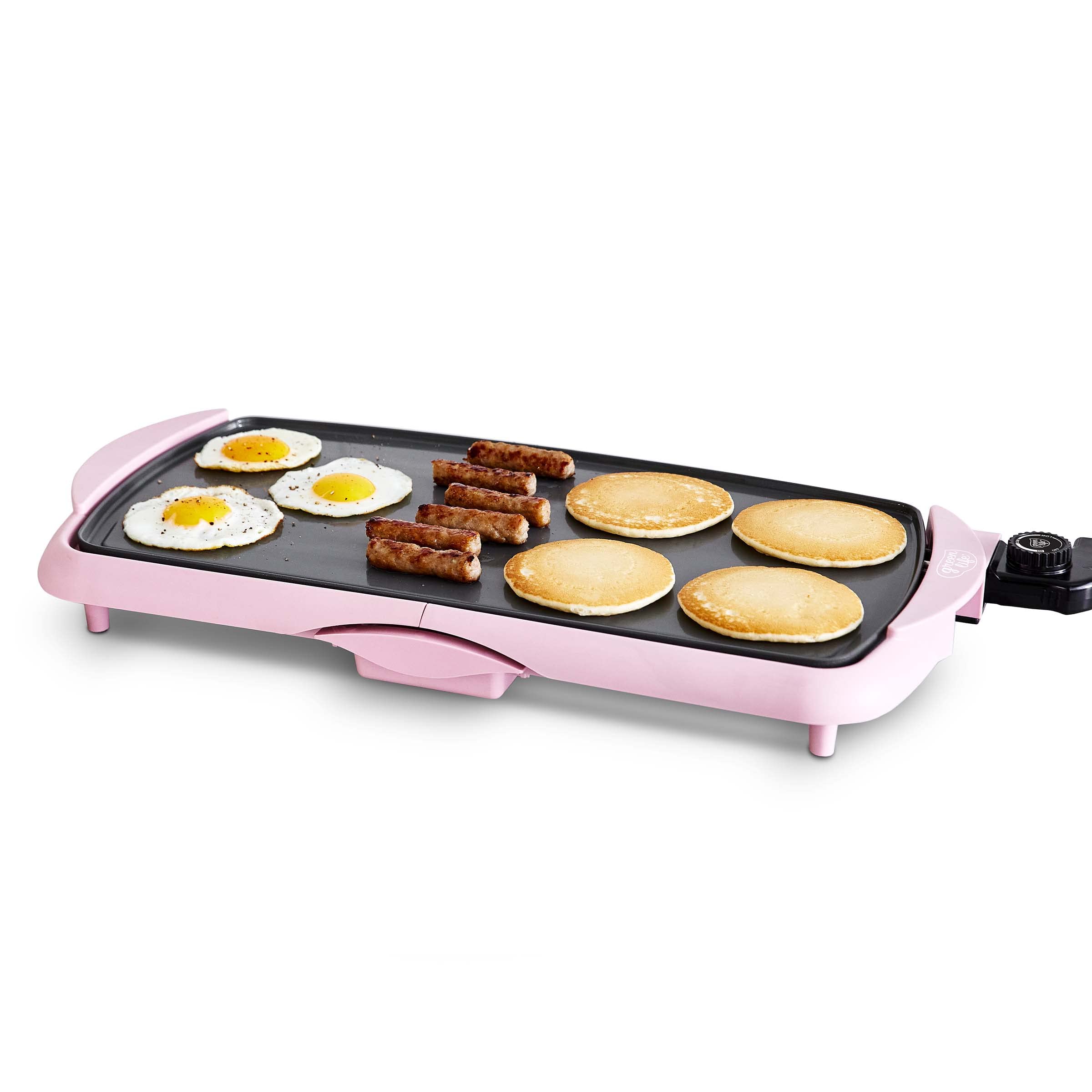 Extra Large 20â€?Electric Griddle, Non-Toxic PFAS & PFOA-Free Ceramic Nonstick, Temperature Control, Quick Even Heating, Removable Drip Tray, Pancakes, Eggs, Sausage, Easy Clean
