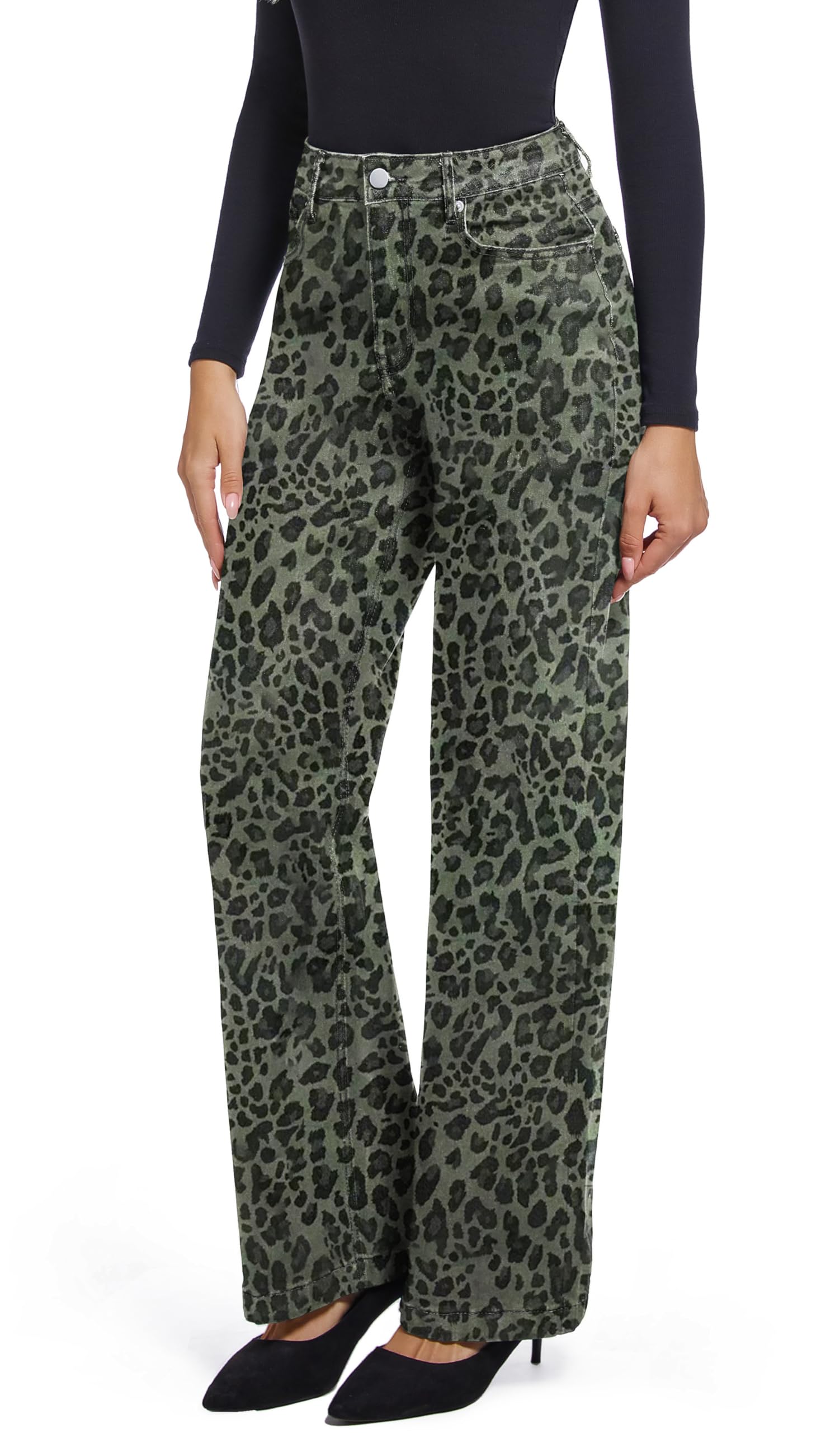 Women's Jeans Straight Leg Casual High Waisted Stretch