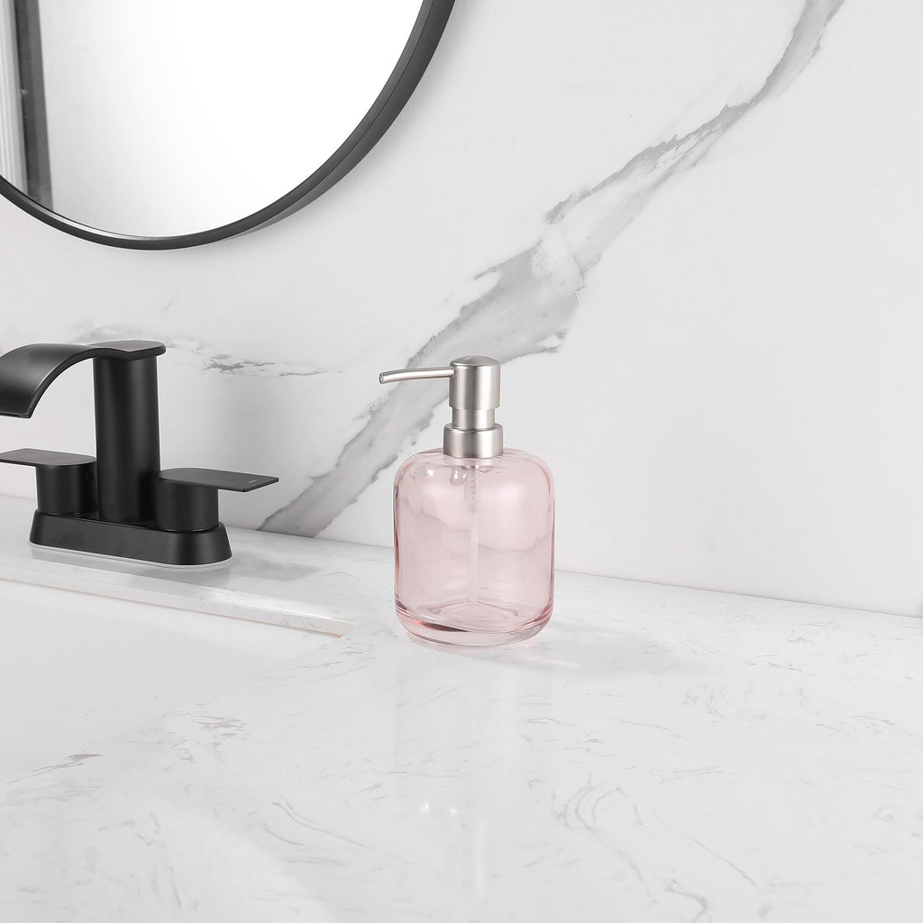 Glass Soap Pump Dispenser, Refillable Soap Dispenser