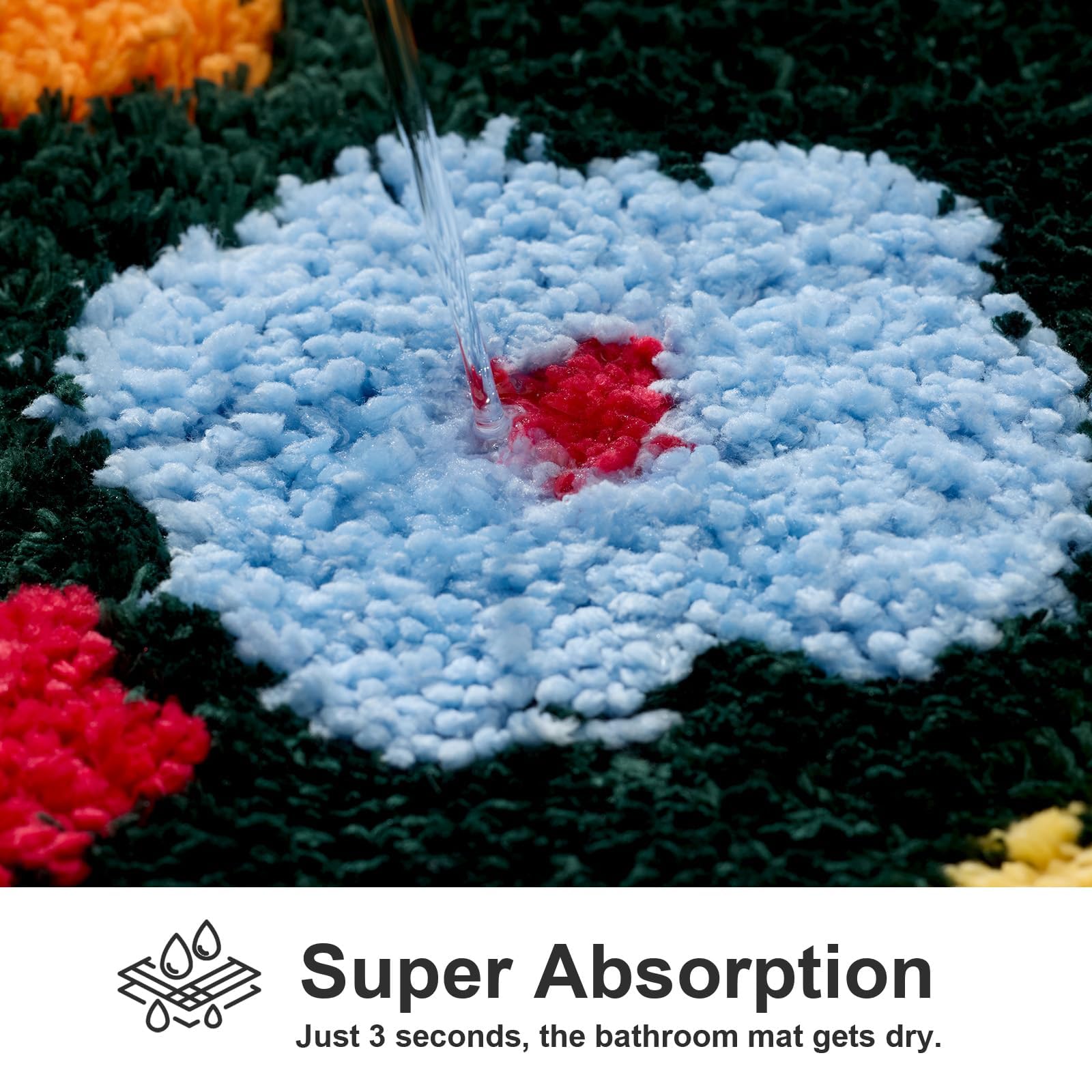 Cute Bathroom Rug Bath Mat Soft Microfiber Non Slip Washable Absorbent Rugs