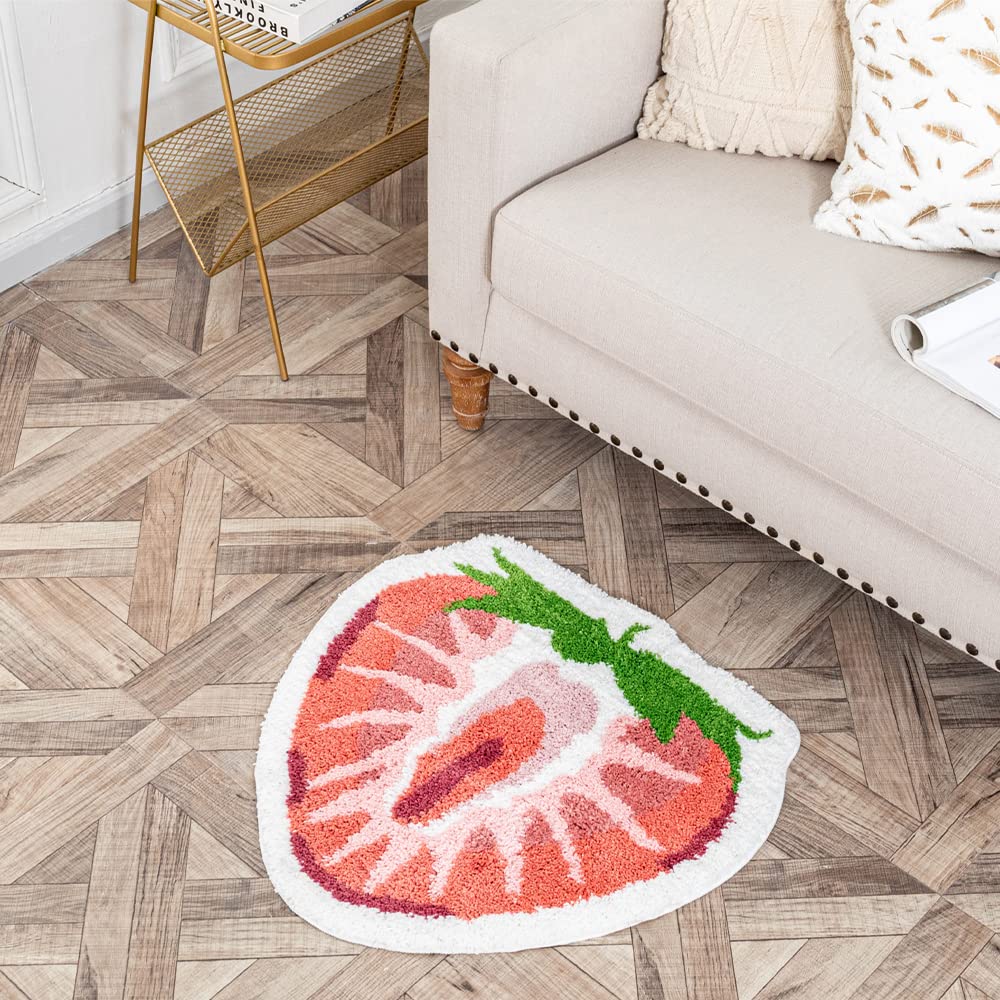 Shaped Rug Fruits Animals Bath Mat Area Rug Non-Slip Bathroom Door Mat for Bedroom Bathroom Kitchen Cartoon Area Rug for Bathroom Soft Bathmat Home Decor