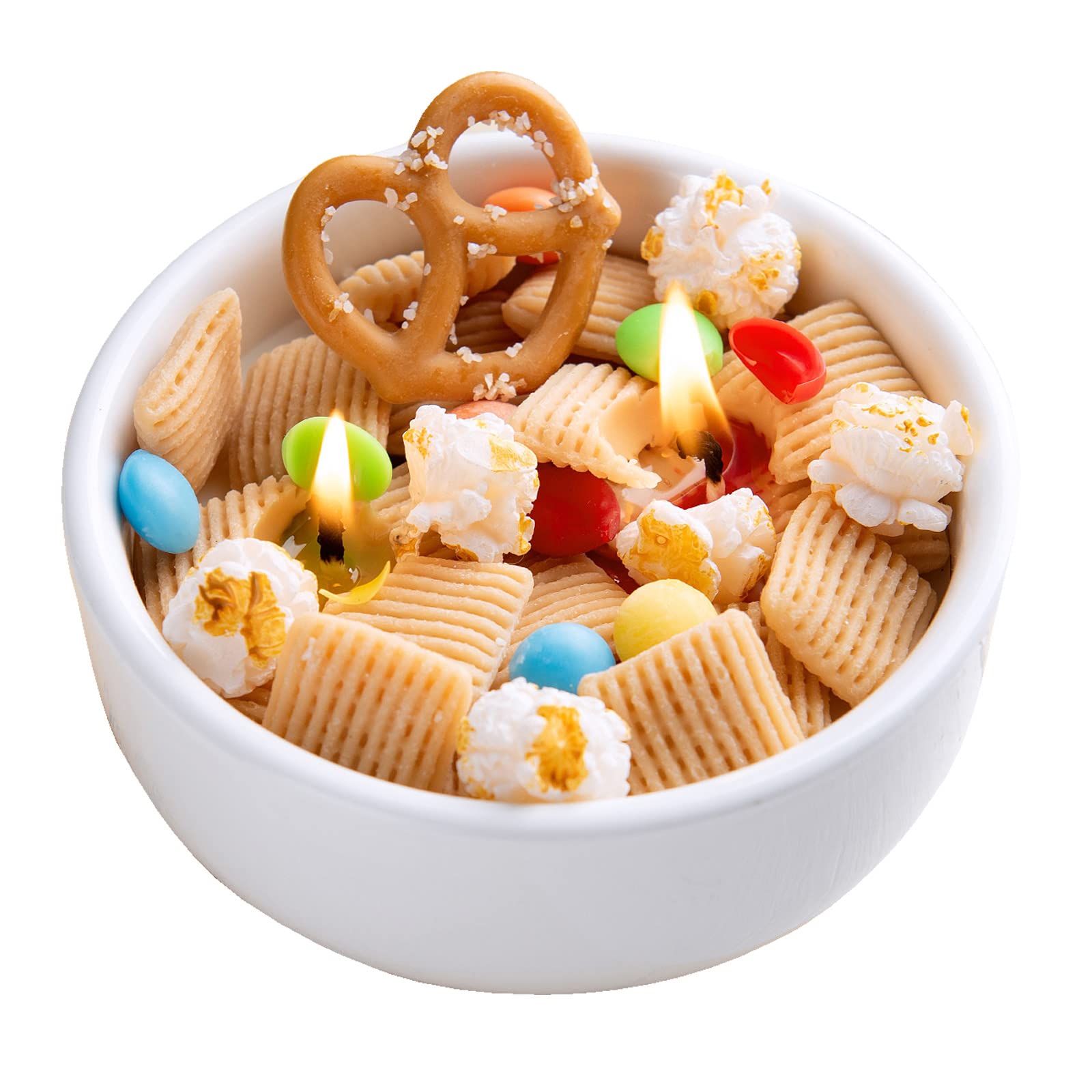 Cereal Bowl with Metal Spoon Scented Soy Candle