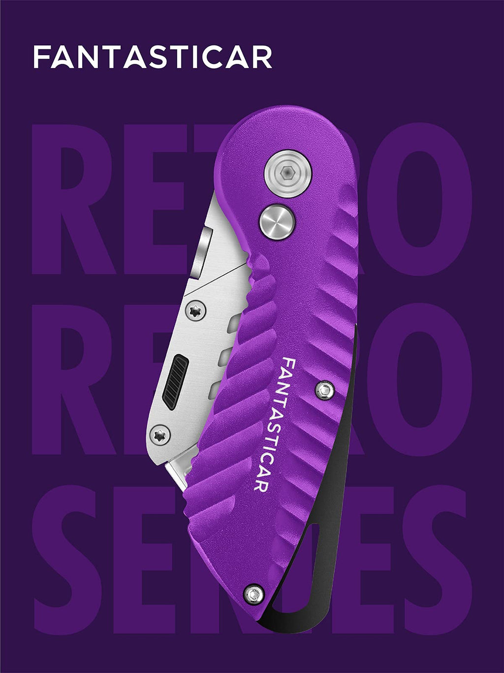 Folding Utility Knife, Cute Metal Box Cutter with Extra 5 Sharp Blades, Quick Blade Change, and Preminium Gift Packaging, for Cardboard Opener, Paper Cutter