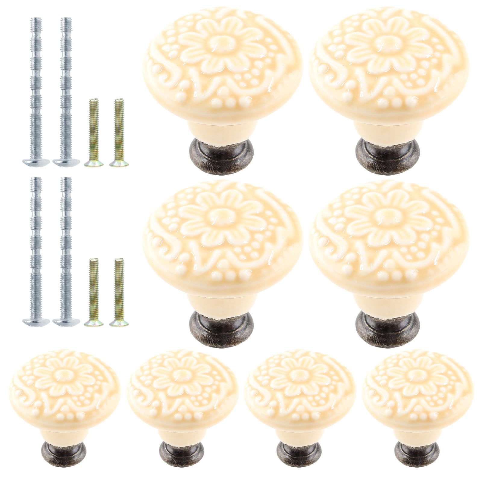 Ceramic Knobs, Vintage Kitchen Cabinet Knobs Pulls Retro Ceramic