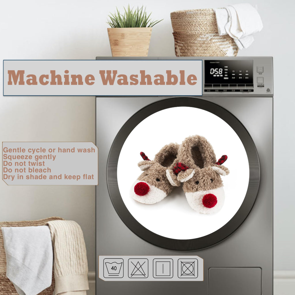 Cute Animal House Slippers - Fuzzy Warm Bedroom Slipper Socks Non-Slip Grippers