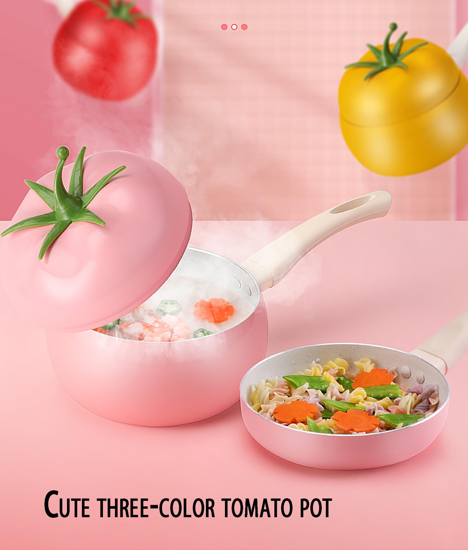 Fruit Tomato Shape Frying Pan Cooking Pot Tomato Shape Cookware Nonstick
