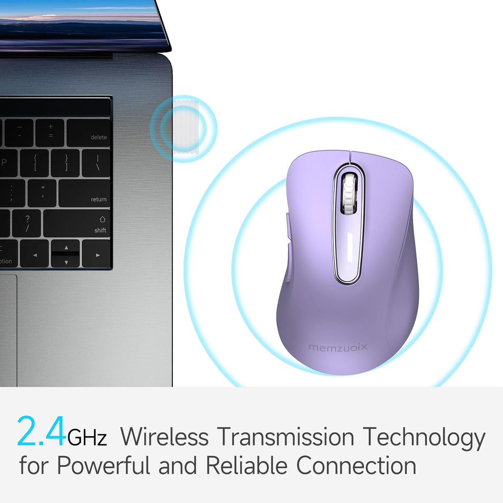 Portable Computer Wireless Mouse for Laptop, PC, Desktop, MacBook, 5 Buttons